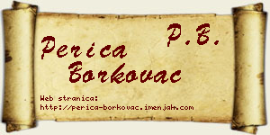 Perica Borkovac vizit kartica